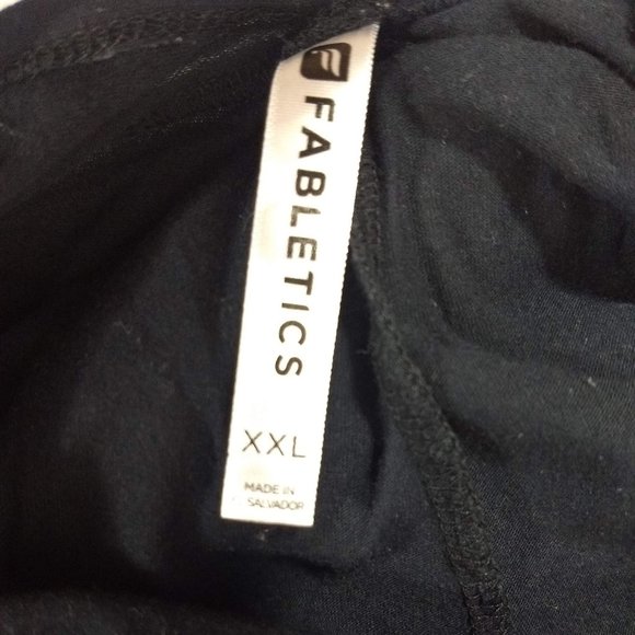 Fabletics Black Top Sleeveless Tank XXL Low Back Athletic Workout - Picture 5 of 6